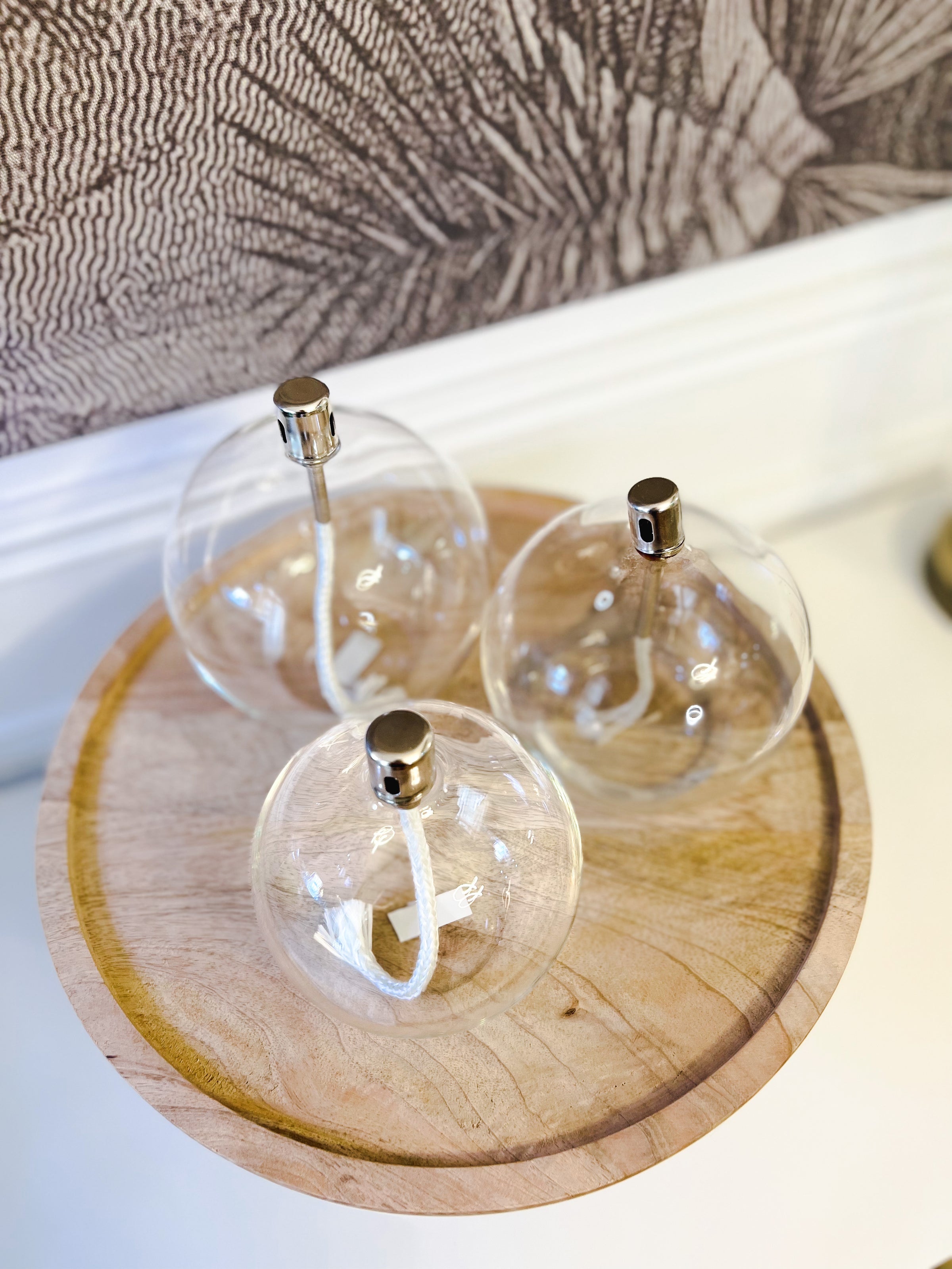 Lampe à huile décorative en forme de sphère