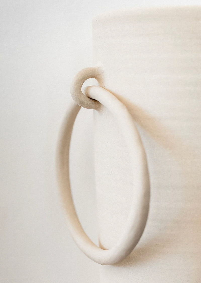 Vase brut Big Ring beige claycraft